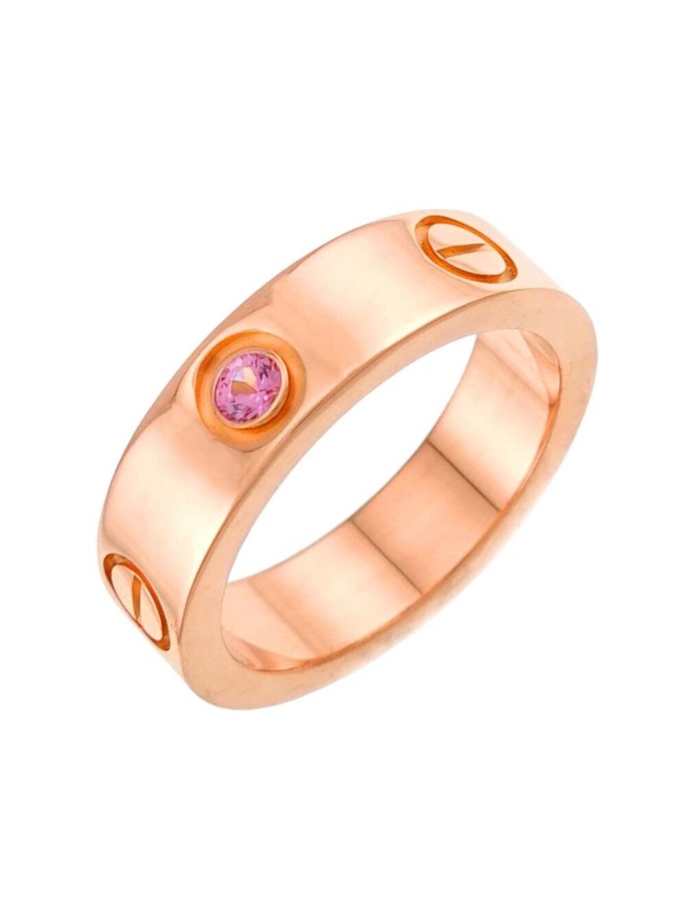 Cartier Love Sapphire 52 Ring 18k Pink Gold 750
